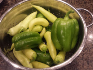freshly picked peppers